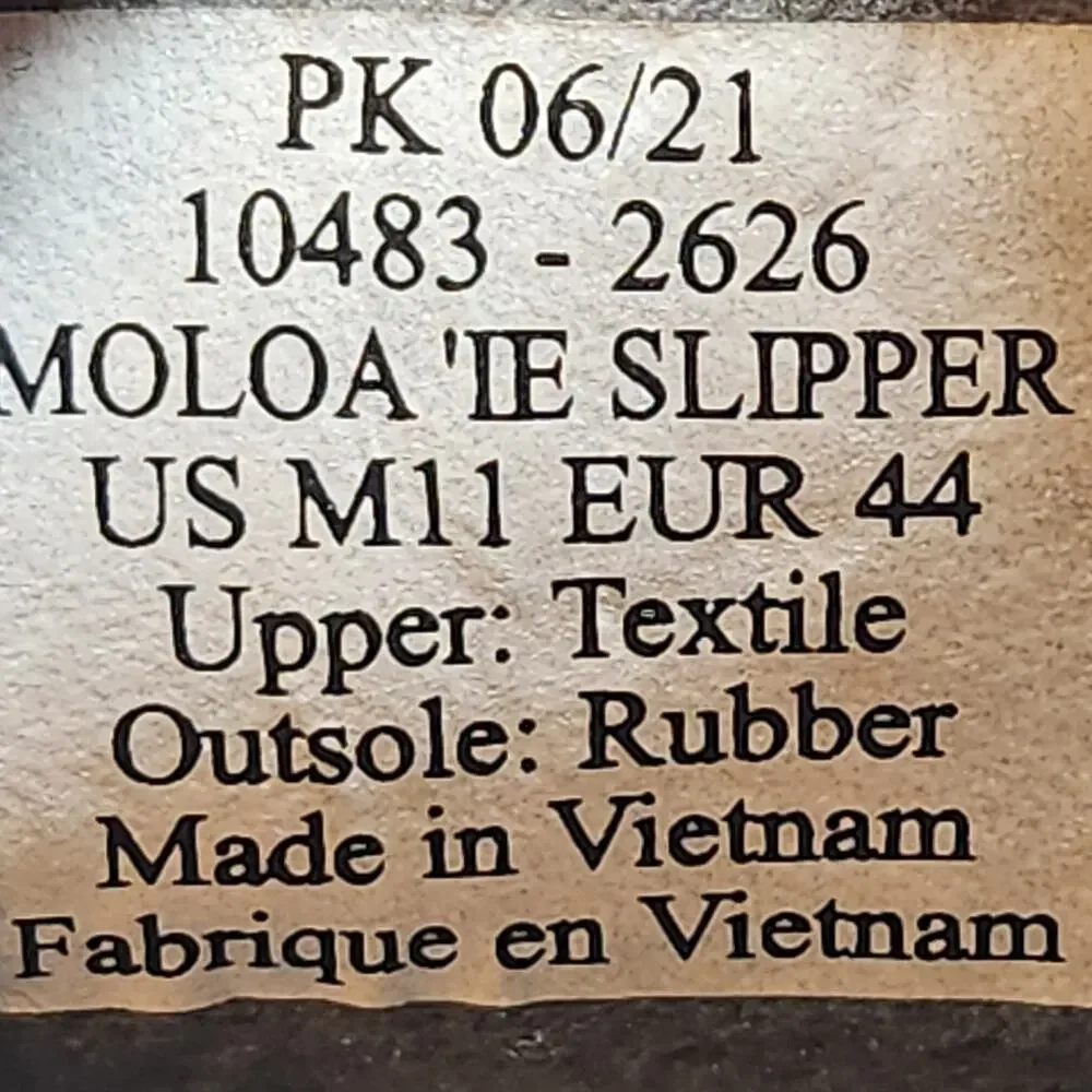 Olukai Moloa Ie Olive Green Courduroy Slippers Men Size 11 Leisure House Shoes